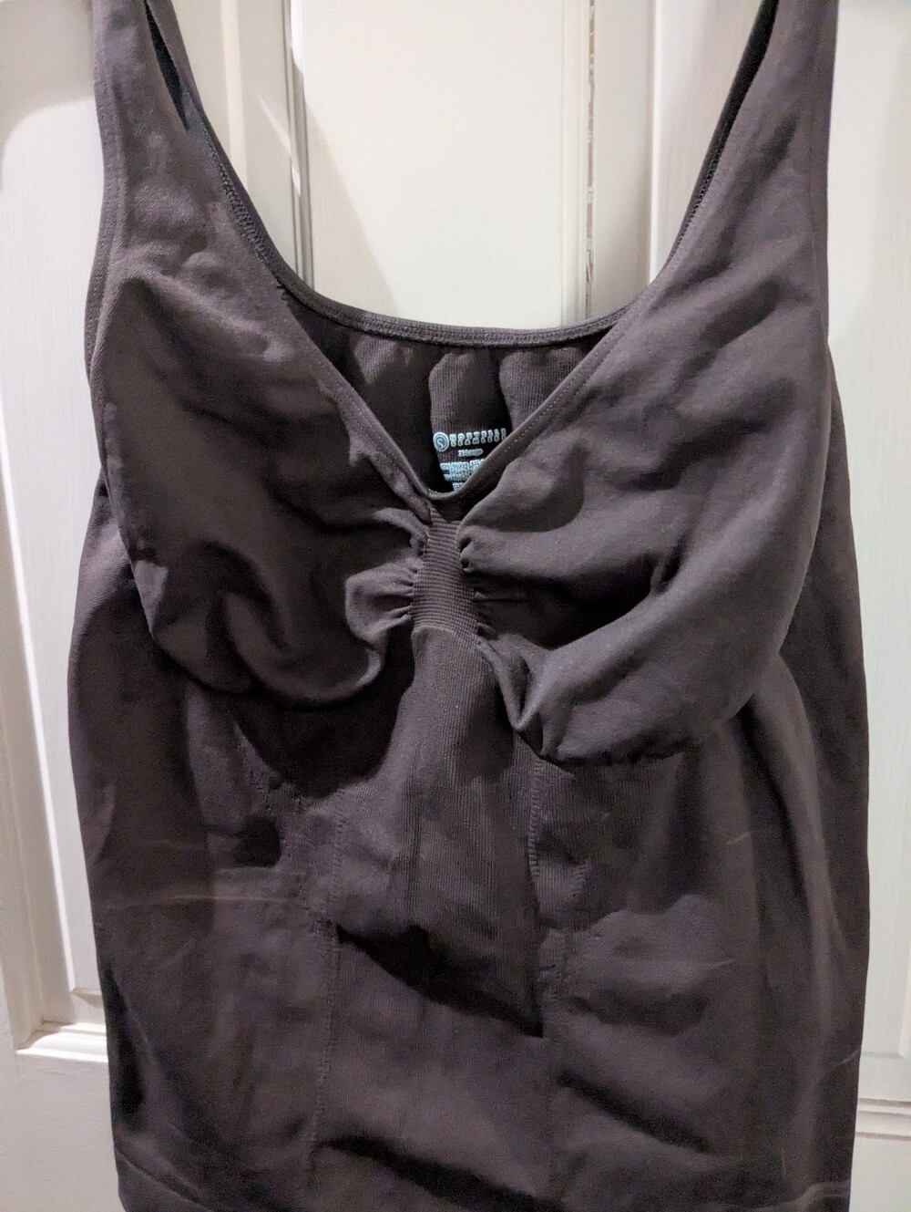 Brown Seamless Ruched Sports Tank